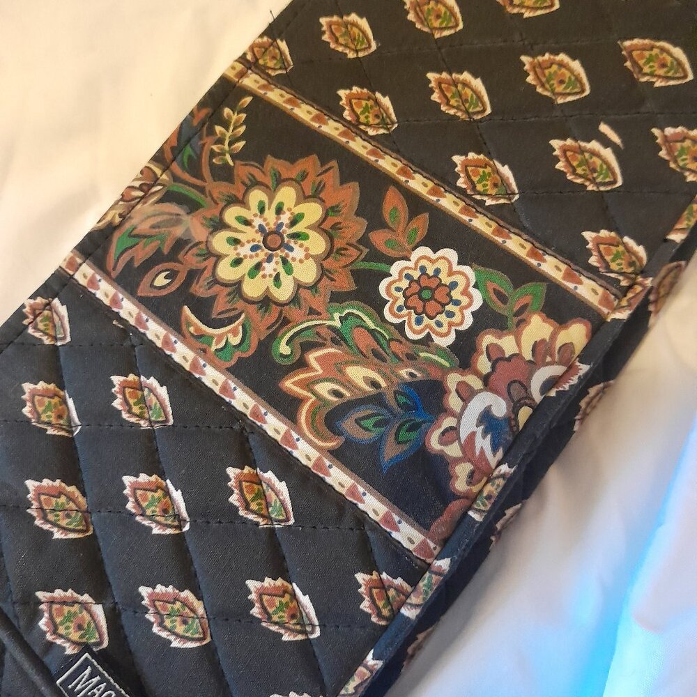 VTG Y2K Early 00s MaggiB Ganz Quilted Cotton Floral Lined Cosmetic Travel Pouch - Picture 10 of 10